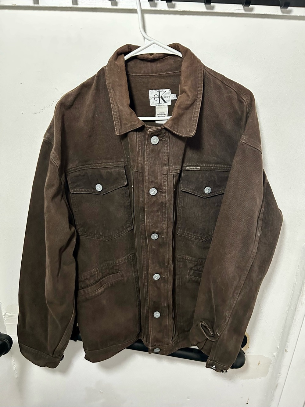 Calvin Klein Jeans Brown Denim Jacket Size L
